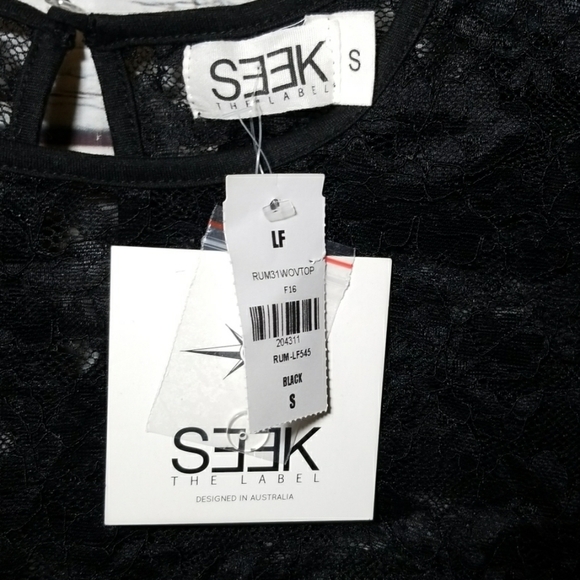 NWT LF / Seek The Label lace sheer blouse sz S - Picture 5 of 8